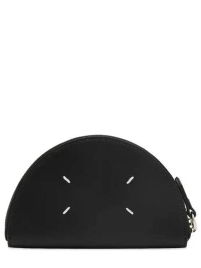 Micro Halfmoon Leather Pouch Bag Black - MAISON MARGIELA - BALAAN 2