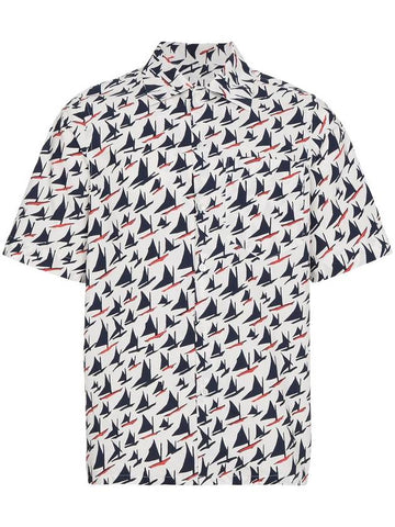 Boat Print Short Sleeve Shirt - MARNI - BALAAN 1