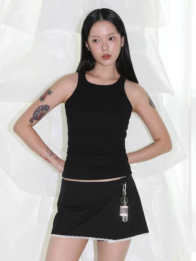 Lace Skirt with Shorts BLACK - CLUT STUDIO - BALAAN 3