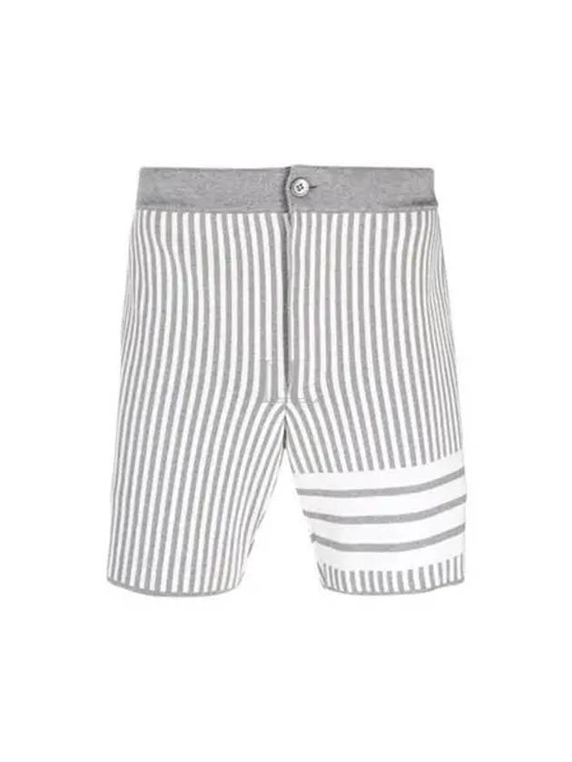 Seersucker Jacquard Shorts Grey - THOM BROWNE - BALAAN 2