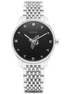 G-Timeless 36 MM Black Dial Watch Silver - GUCCI - BALAAN 6