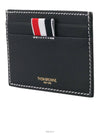 Stitched Vacchetta Card Wallet Navy - THOM BROWNE - BALAAN 4