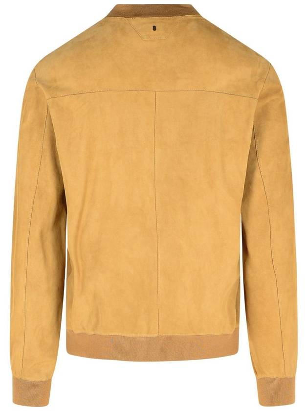 Salvatore Santoro Beige Suede Bomber Jacket - SALVATORE SANTORO - BALAAN 3