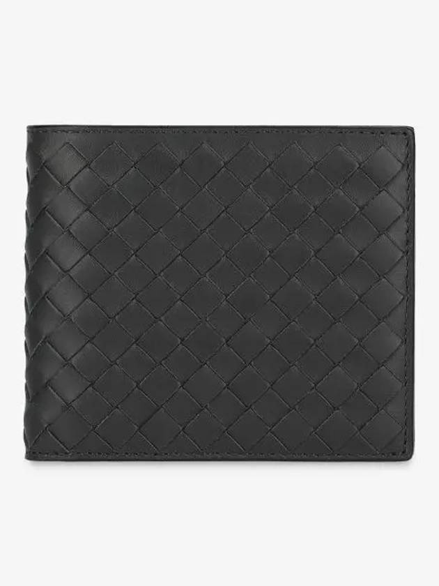 Men's Intrecciato Half Wallet Dark Grey - BOTTEGA VENETA - BALAAN 2