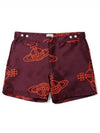 ORB Suiting Classic Boxer Bermuda Shorts Burgundy - VIVIENNE WESTWOOD - BALAAN 2