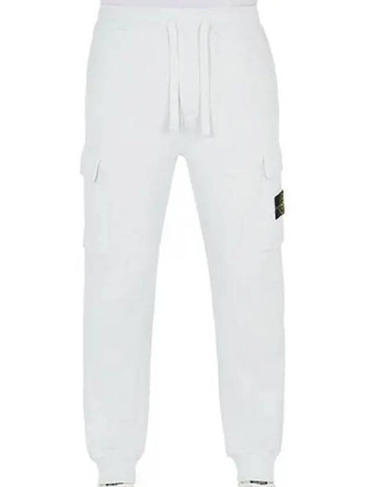 Garment Dyed Cotton Fleece Track Pants Ice - STONE ISLAND - BALAAN 2