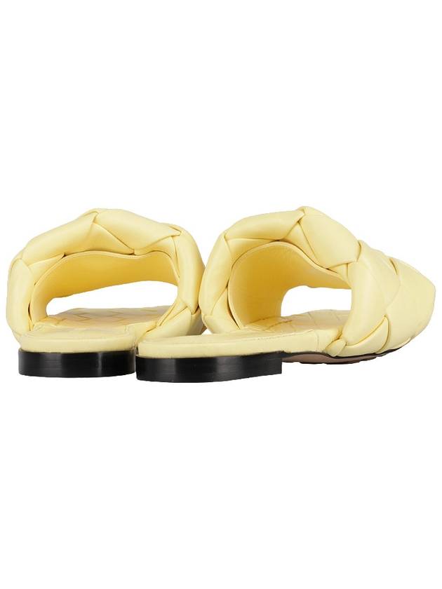 Women's Lido Leather Slippers Yellow - BOTTEGA VENETA - 6