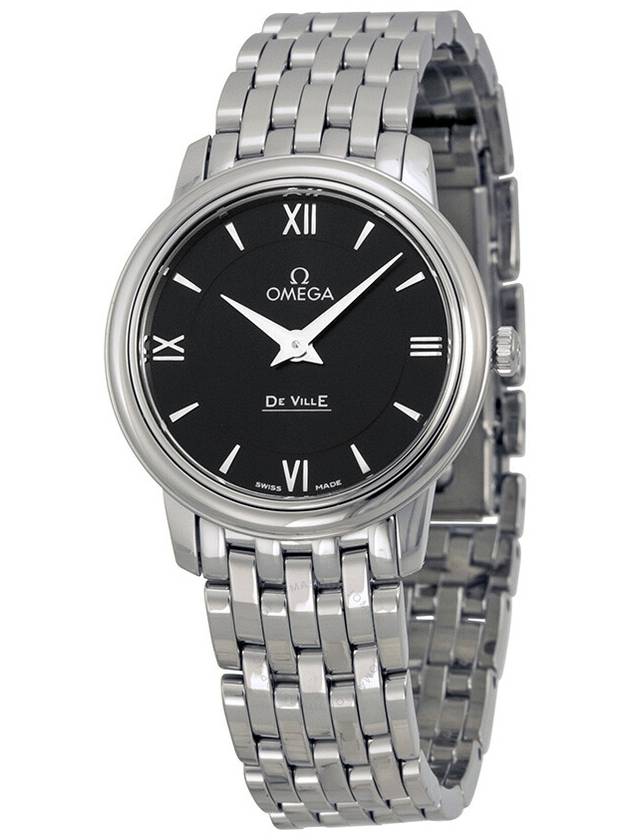 Omega DeVille Prestige Black Dial Stainless Steel Ladies Watch 42410276001001 - OMEGA - BALAAN 1