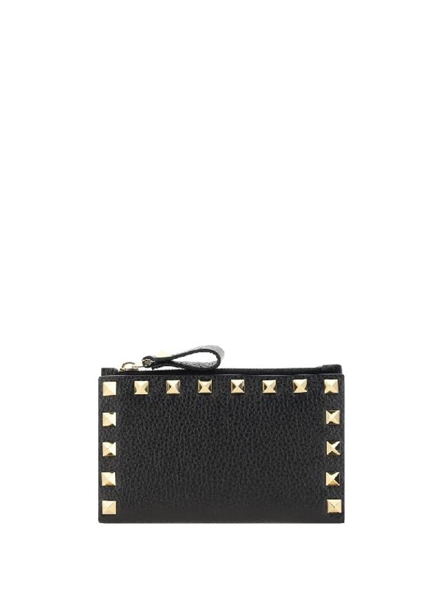 Rockstud Card Wallet Black - VALENTINO - BALAAN 4