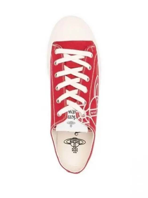 ORB Logo Low Top Sneakers Red - VIVIENNE WESTWOOD - BALAAN 2