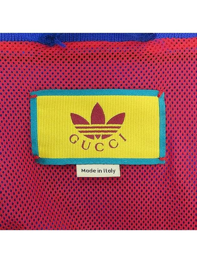 705756 x Adidas GG Trefoil Jacquard Cobalt Blue Jacket - GUCCI - BALAAN 4