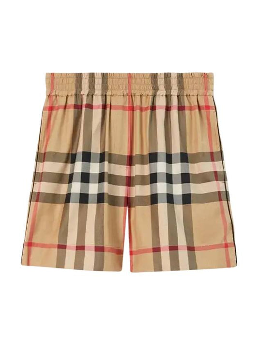 Check Shorts Beige - BURBERRY - BALAAN 2