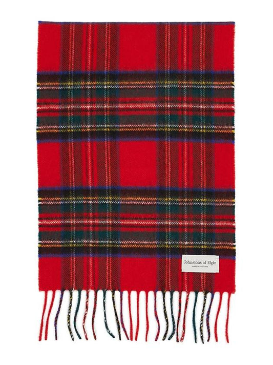 Iconic Tartan Oversized Cashmere Scarf Royal Stuart - JOHNSTONS OF ELGIN - BALAAN 2