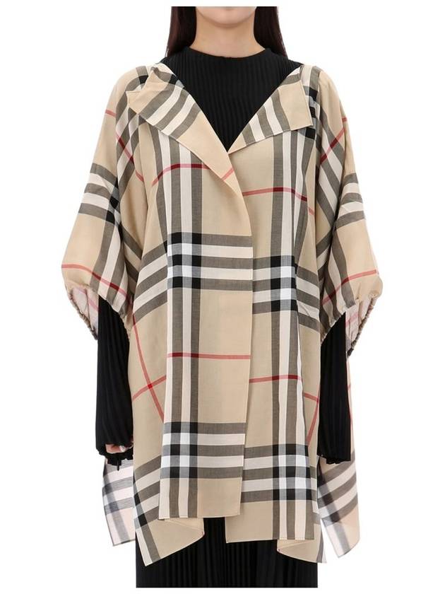 Check Cotton Cape 8072618 ST GIANT CHECK CAPE A7026 - BURBERRY - BALAAN 3