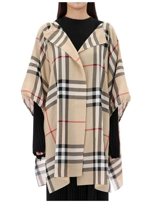 Check Cotton Cape 8072618 ST GIANT CHECK CAPE A7026 - BURBERRY - BALAAN 2