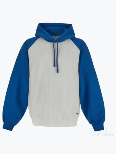 Color Block Drawstring Hoodie Dust Blue - SUNNEI - BALAAN 2