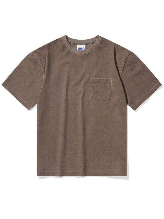 VINTAGE WASHED POCKET TEE BROWN - CITYSTREET - BALAAN 1