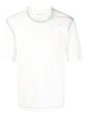 Overlock Parakeet Stitch Cotton Short Sleeve T-Shirt White - BOTTEGA VENETA - BALAAN 2