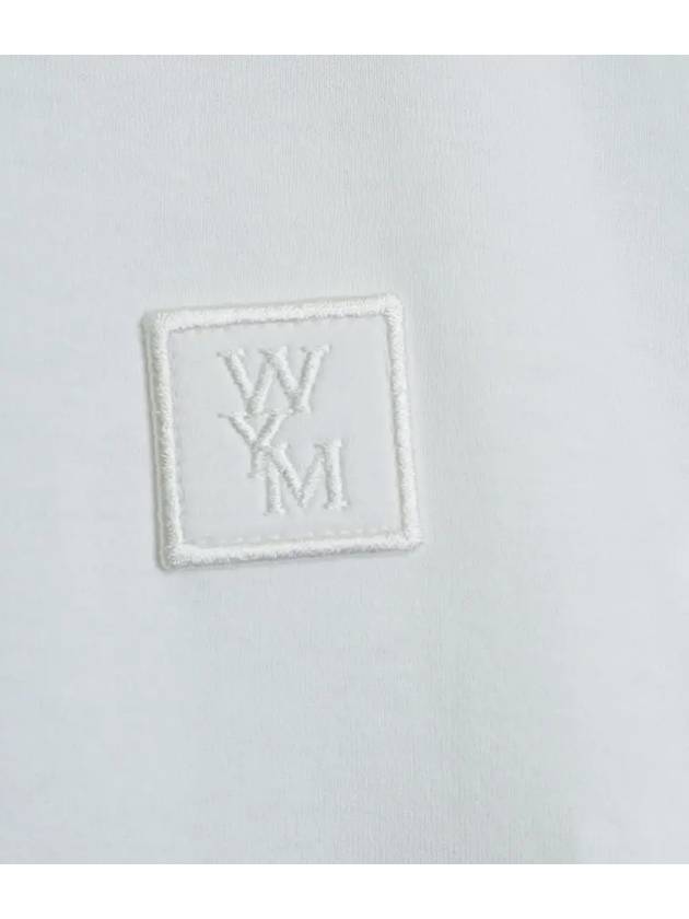 Women s Luminous Fleece Back Logo Short Sleeve T Shirt White M241TS09715W - WOOYOUNGMI - BALAAN 4