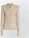 Sailor Collar Knit Cardigan Clay Beige - ACNE STUDIOS - BALAAN 3