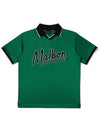 Marlbon Script Mesh Mix T-Shirt GREEN MAN M3221PTS03GRN - MALBON GOLF - BALAAN 2