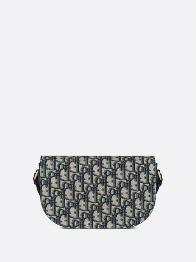 CD Signature Oblique Jacquard Shoulder Bag Blue - DIOR - BALAAN 5