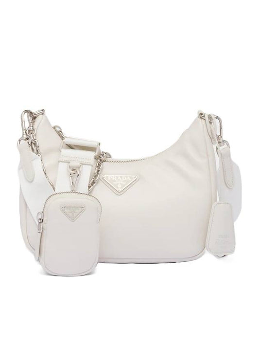 Re-Edition 2005 Padded Nappa Leather Shoulder Bag White - PRADA - BALAAN.