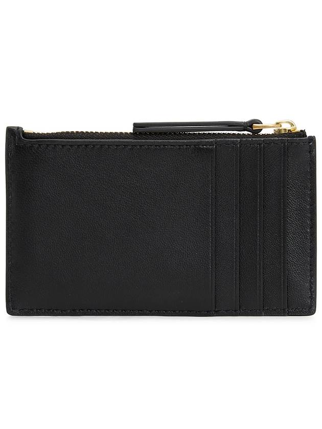 Kira Chevron Zipper Card Wallet Black - TORY BURCH - BALAAN 3