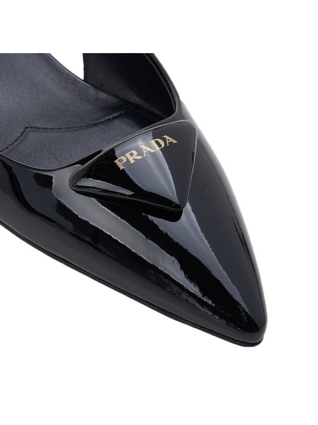 Patent Leather Slingback Heels Black - PRADA - BALAAN 10