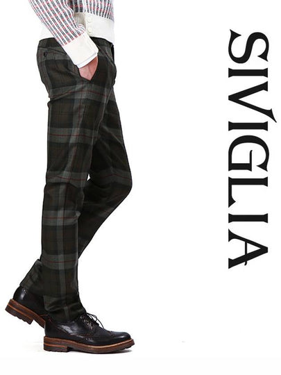 Check Slacks Brown Gray - SIVIGLIA - BALAAN 2