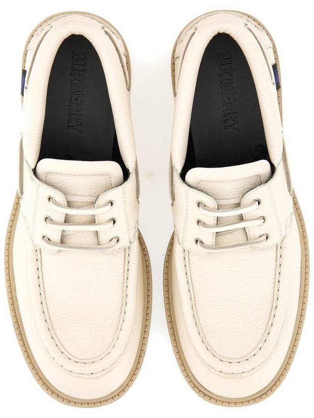 Leather Raft Boat Shoes Nutmeg - BURBERRY - BALAAN 7