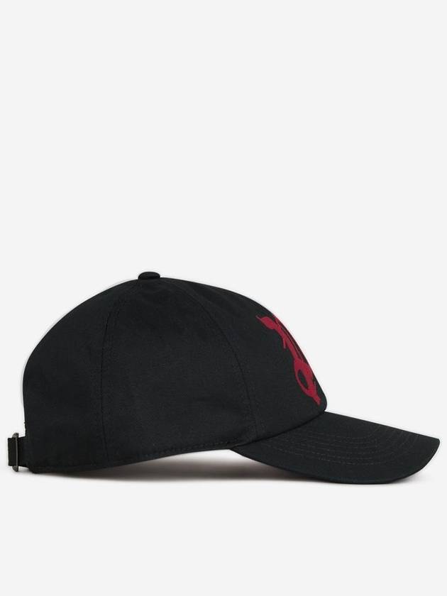 Embroidered monogram ball cap black - PALM ANGELS - BALAAN 3