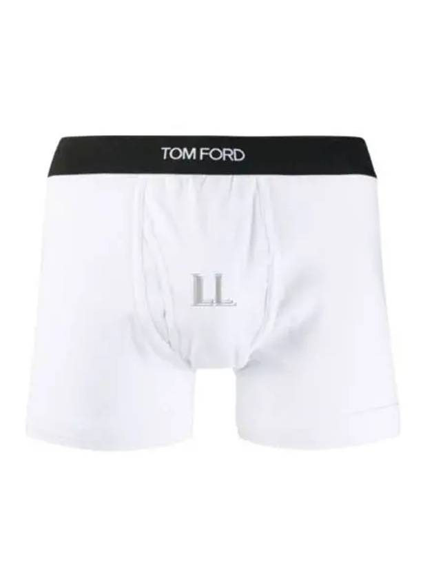 Men's Band Cotton Boxer Briefs 2 Pack White - TOM FORD - BALAAN 2