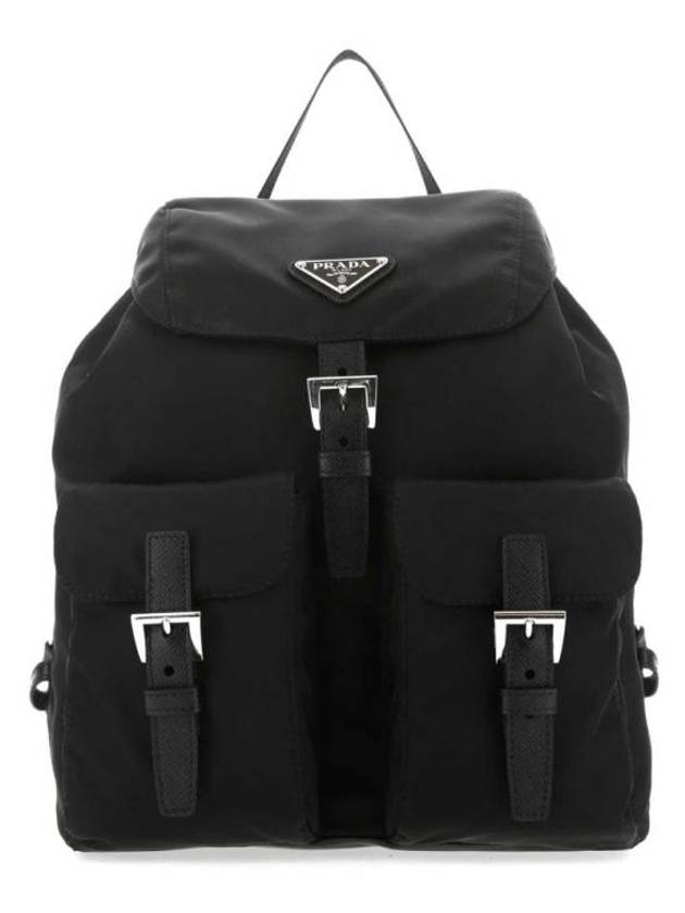 Triangle Logo Re Nylon Small Backpack Black - PRADA - BALAAN 2