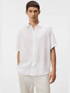 Regular Light Tencel Short Sleeve Shirt White - J.LINDEBERG - BALAAN 3