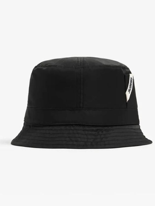 Le Bob Ovalie Nylon Bucket Hat Black - JACQUEMUS - BALAAN 2