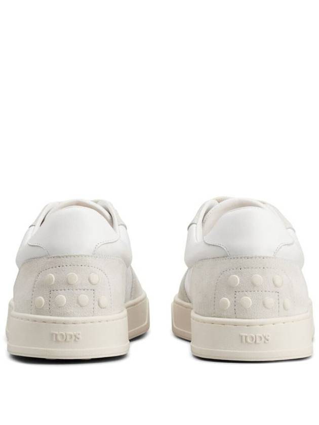 Suede Leather Low Top Sneakers White - TOD'S - BALAAN 6