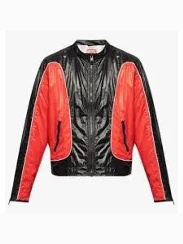 J Clay Shiny Ripstop Biker Jacket Black Red - DIESEL - BALAAN 2