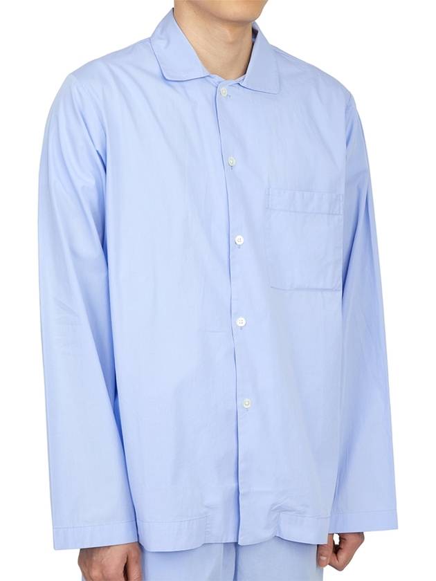 Poplin Long Sleeve Shirt Blue - TEKLA - BALAAN 4