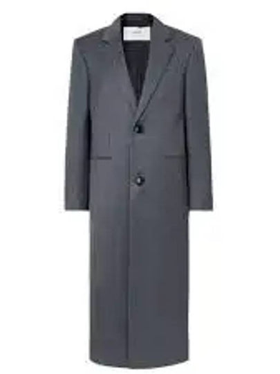 Two Button Wool Single Coat Stone Grey - AMI - BALAAN 2