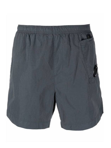 Men's Logo Patch Swim Shorts Grey - CP COMPANY - BALAAN 1