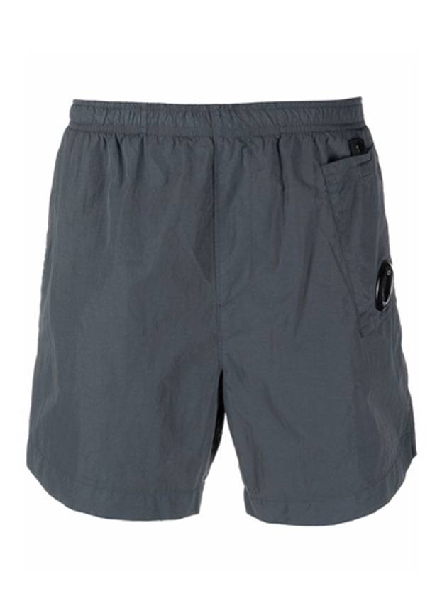 Men's Logo Patch Swim Shorts Grey - CP COMPANY - BALAAN 1