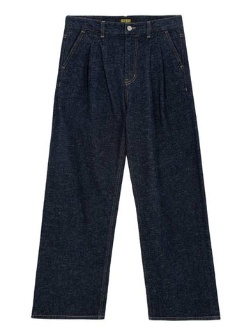 Women's Nef Selvage Two-Tuck Wide Jeans Navy - PHILOGRAM - BALAAN 1