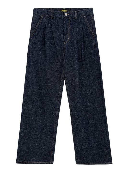 Women's Nef Selvage Two-Tuck Wide Jeans Navy - PHILOGRAM - BALAAN 1