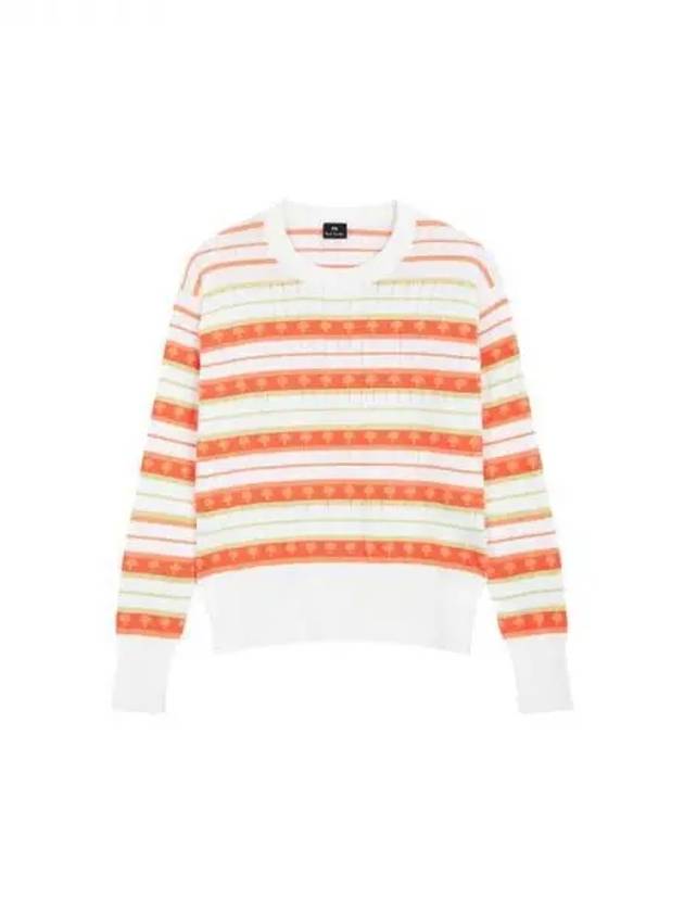 PS Women s Striped Pattern Sweater Orange 270557 - PAUL SMITH - BALAAN 1