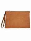 Women's Intrecciato Clutch Bag Orange - BOTTEGA VENETA - BALAAN 2