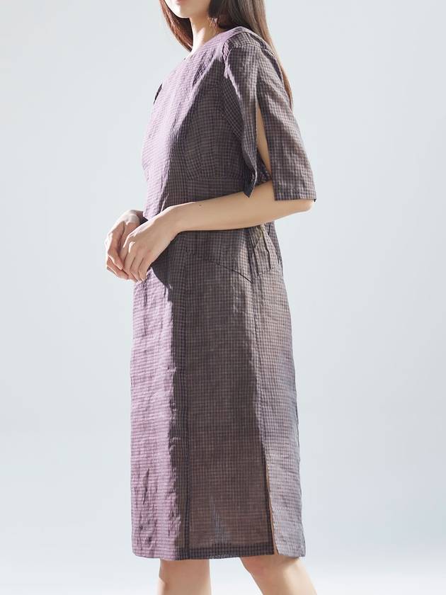 Linen See-Through Ferrara Midi Dress Brown - RS9SEOUL - BALAAN 5