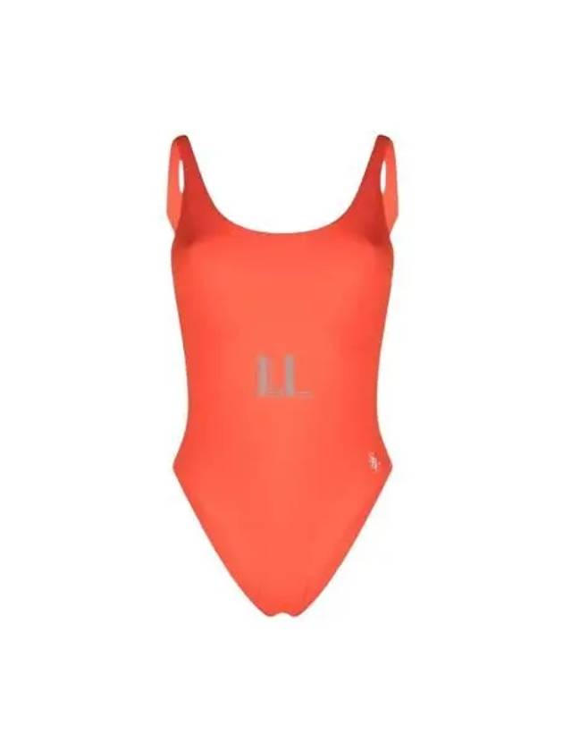 Carla SRC Logo Print One Piece Swimsuit Orange - SPORTY & RICH - BALAAN 2