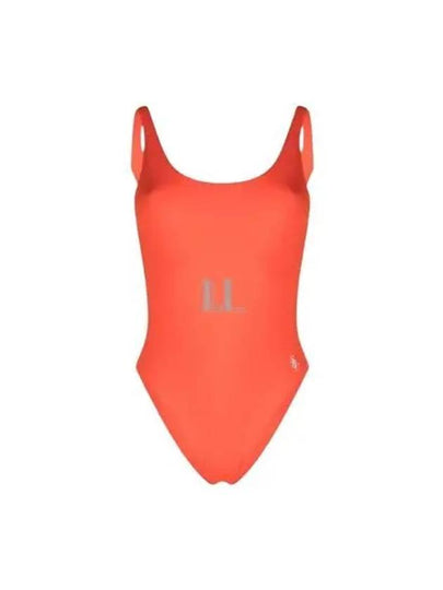 Carla SRC Logo Print One Piece Swimsuit Orange - SPORTY & RICH - BALAAN 2