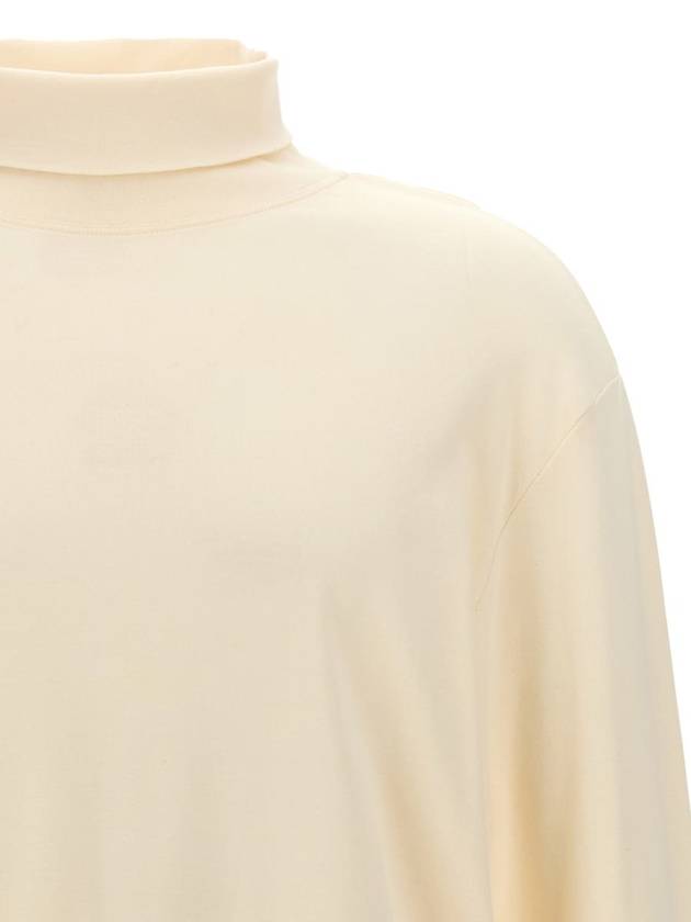 Cotton Long Sleeve Turtleneck Cream - LEMAIRE - BALAAN 4